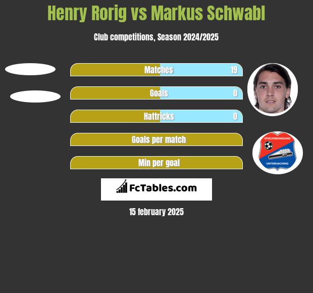 Henry Rorig vs Markus Schwabl h2h player stats