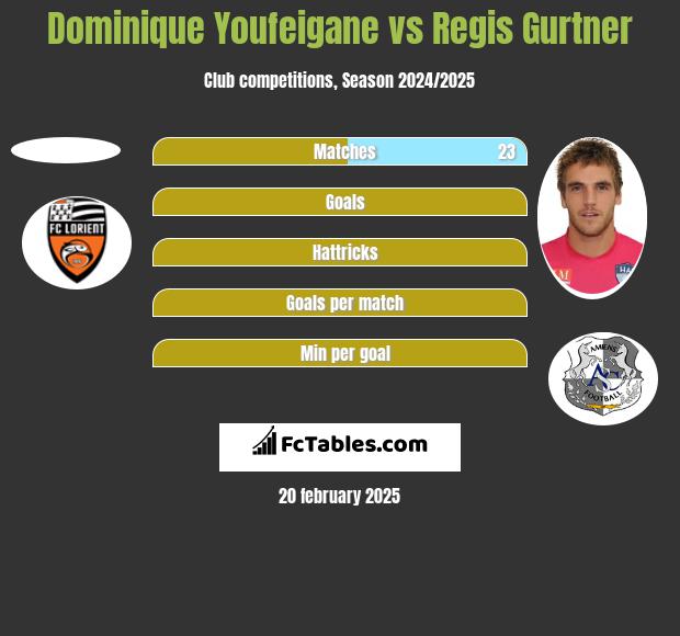 Dominique Youfeigane vs Regis Gurtner h2h player stats