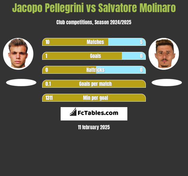 Jacopo Pellegrini vs Salvatore Molinaro h2h player stats