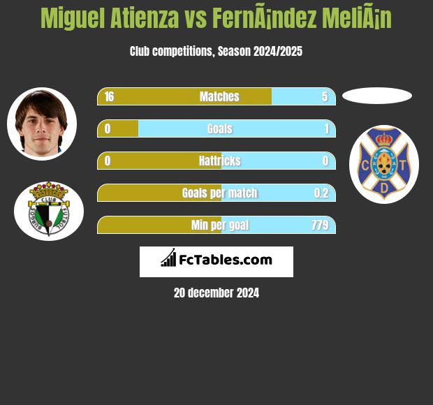 Miguel Atienza vs FernÃ¡ndez MeliÃ¡n h2h player stats