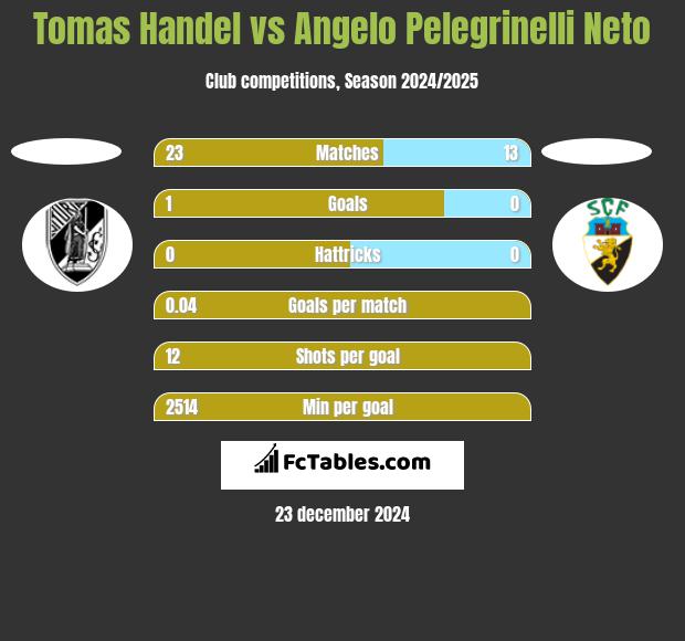 Tomas Handel vs Angelo Pelegrinelli Neto h2h player stats