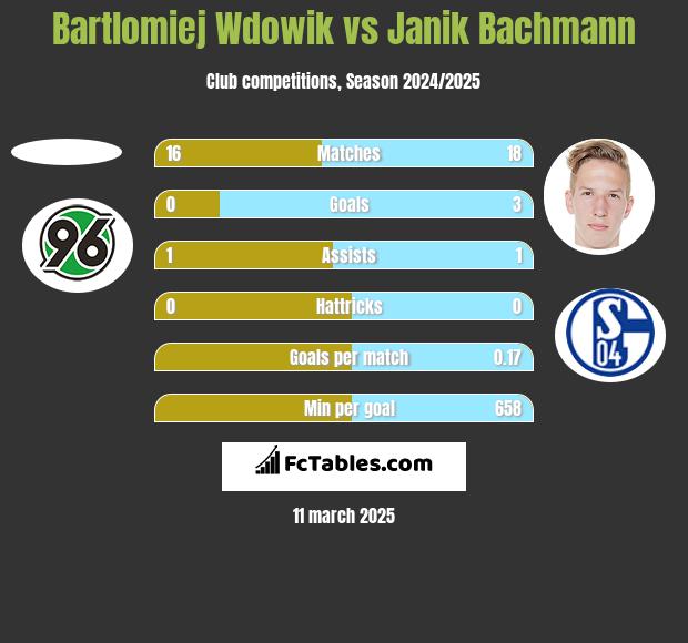 Bartlomiej Wdowik vs Janik Bachmann h2h player stats