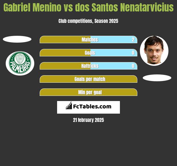 Gabriel Menino vs dos Santos Nenatarvicius h2h player stats