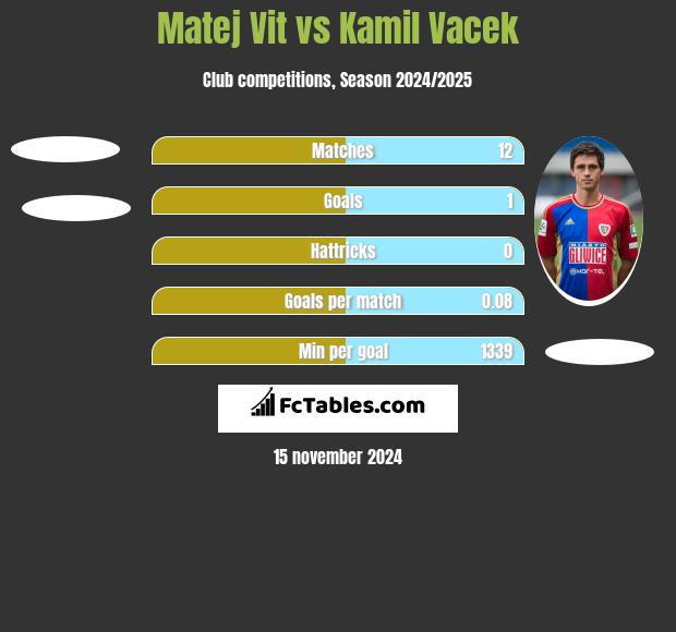 Matej Vit vs Kamil Vacek h2h player stats