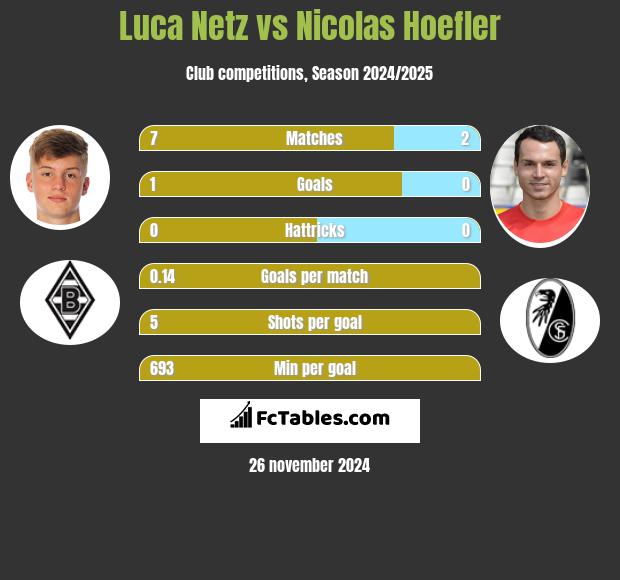 Luca Netz vs Nicolas Hoefler h2h player stats