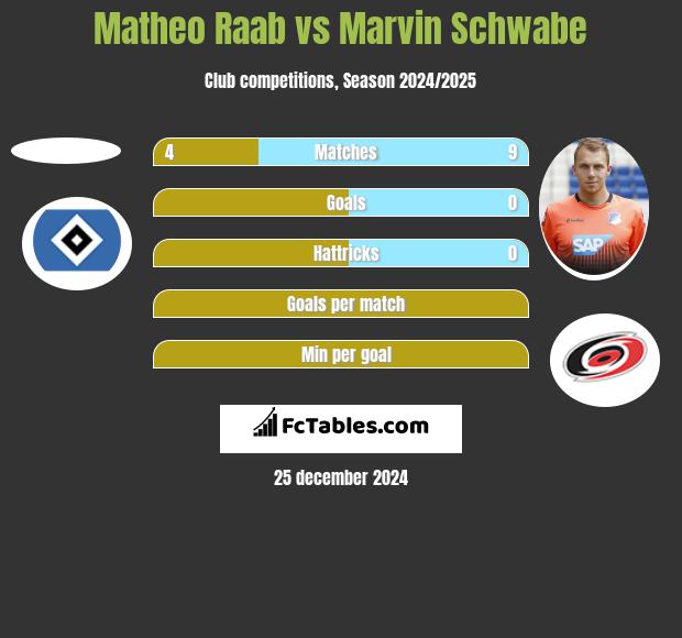 Matheo Raab vs Marvin Schwabe h2h player stats