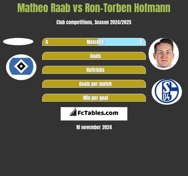 Matheo Raab vs Ron-Torben Hofmann h2h player stats