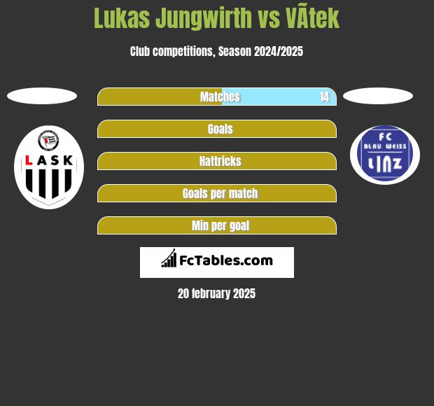 Lukas Jungwirth vs VÃ­tek h2h player stats