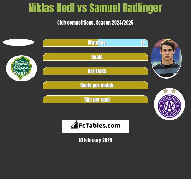 Niklas Hedl vs Samuel Radlinger h2h player stats