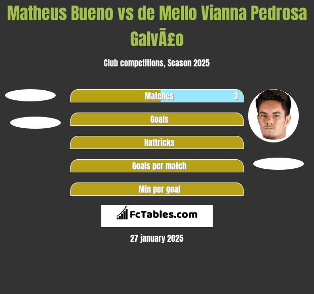 Matheus Bueno vs de Mello Vianna Pedrosa GalvÃ£o h2h player stats