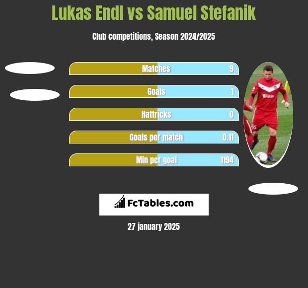 Lukas Endl vs Samuel Stefanik h2h player stats