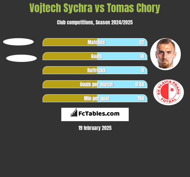 Vojtech Sychra vs Tomas Chory h2h player stats