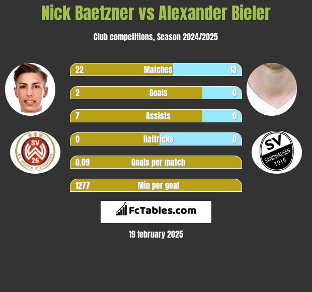 Nick Baetzner vs Alexander Bieler h2h player stats