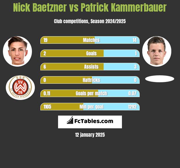 Nick Baetzner vs Patrick Kammerbauer h2h player stats