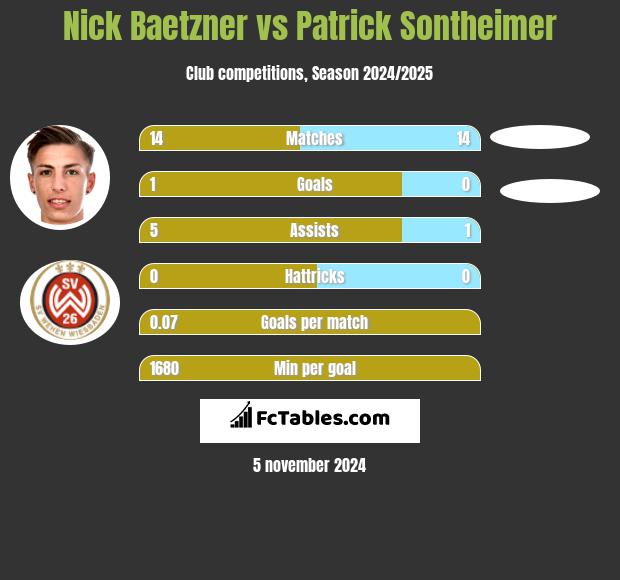 Nick Baetzner vs Patrick Sontheimer h2h player stats