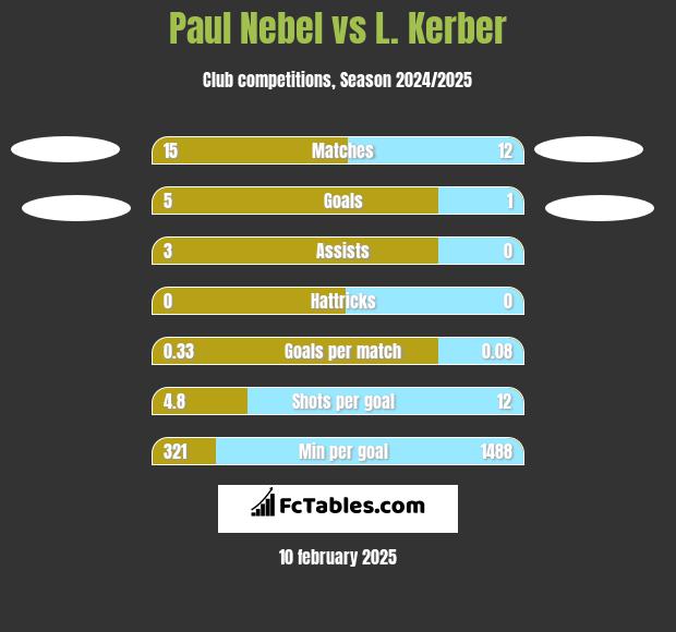 Paul Nebel vs L. Kerber h2h player stats