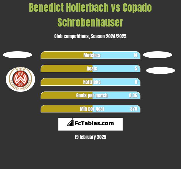 Benedict Hollerbach vs Copado Schrobenhauser h2h player stats