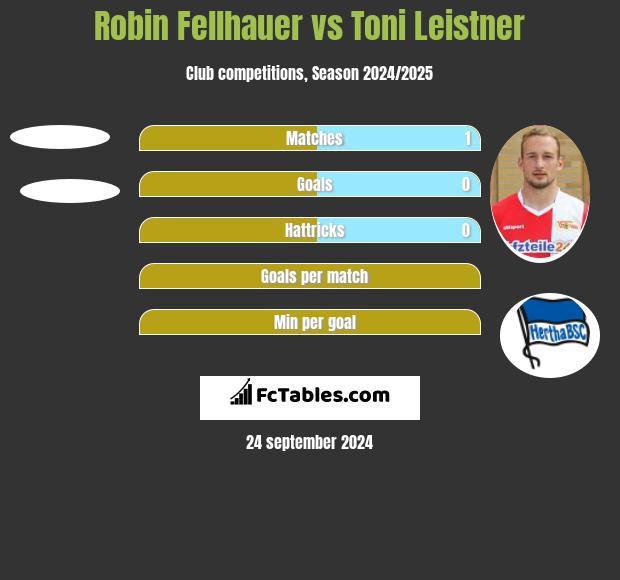 Robin Fellhauer vs Toni Leistner h2h player stats