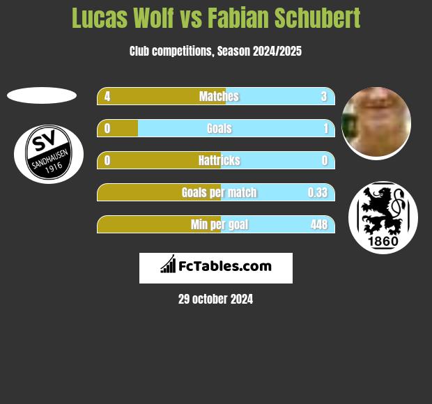 Lucas Wolf vs Fabian Schubert h2h player stats