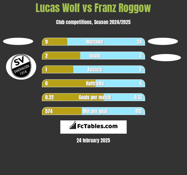 Lucas Wolf vs Franz Roggow h2h player stats