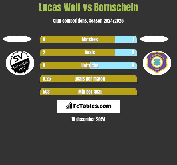 Lucas Wolf vs Bornschein h2h player stats