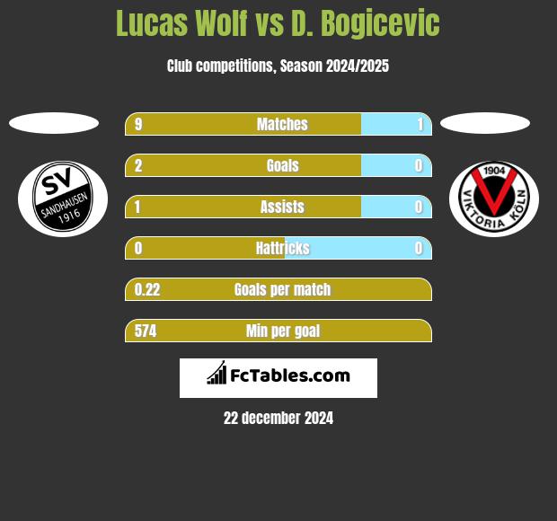 Lucas Wolf vs D. Bogicevic h2h player stats