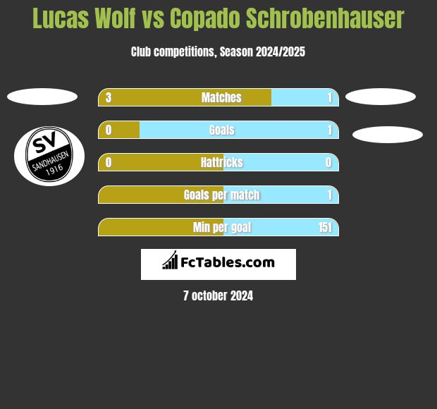 Lucas Wolf vs Copado Schrobenhauser h2h player stats