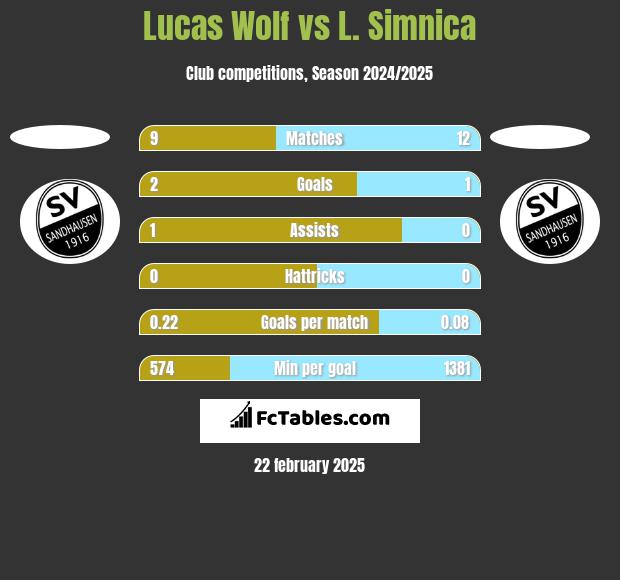 Lucas Wolf vs L. Simnica h2h player stats