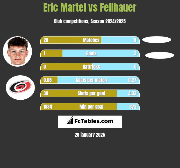 Eric Martel vs Fellhauer h2h player stats