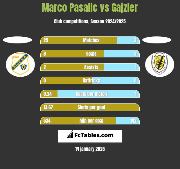 Marco Pasalic vs Gajzler h2h player stats