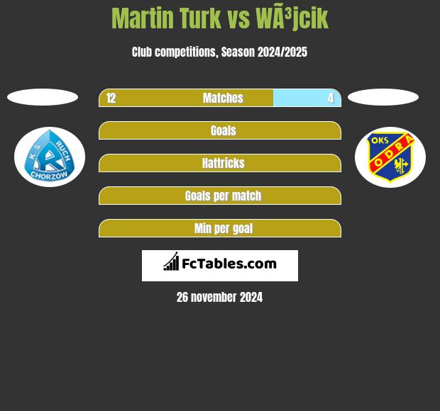 Martin Turk vs WÃ³jcik h2h player stats