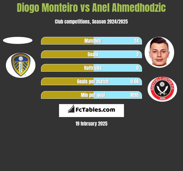 Diogo Monteiro vs Anel Ahmedhodzic h2h player stats