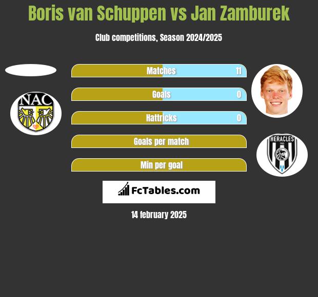 Boris van Schuppen vs Jan Zamburek h2h player stats