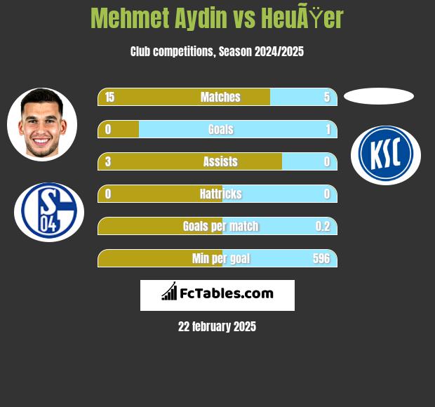 Mehmet Aydin vs HeuÃŸer h2h player stats