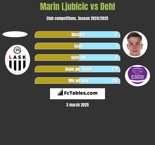 Marin Ljubicic vs Dehl h2h player stats