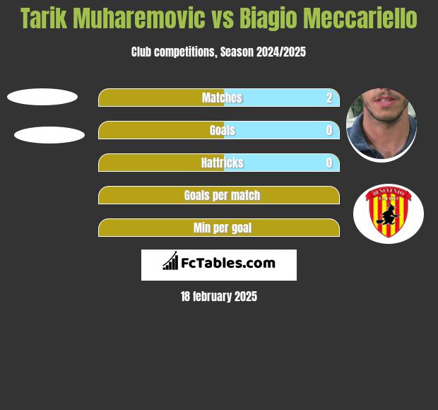 Tarik Muharemovic vs Biagio Meccariello h2h player stats