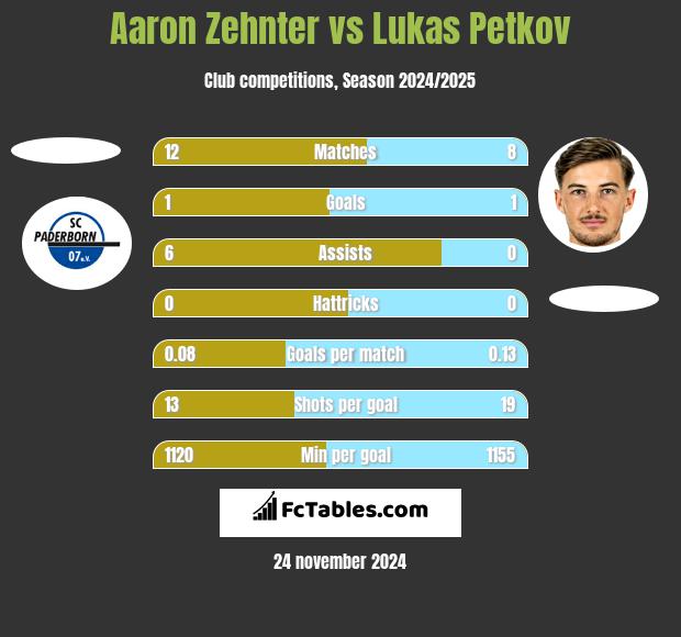 Aaron Zehnter vs Lukas Petkov h2h player stats