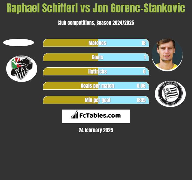 Raphael Schifferl vs Jon Gorenc-Stankovic h2h player stats