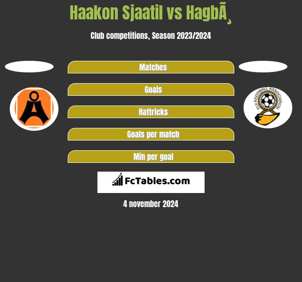 Haakon Sjaatil vs HagbÃ¸ h2h player stats