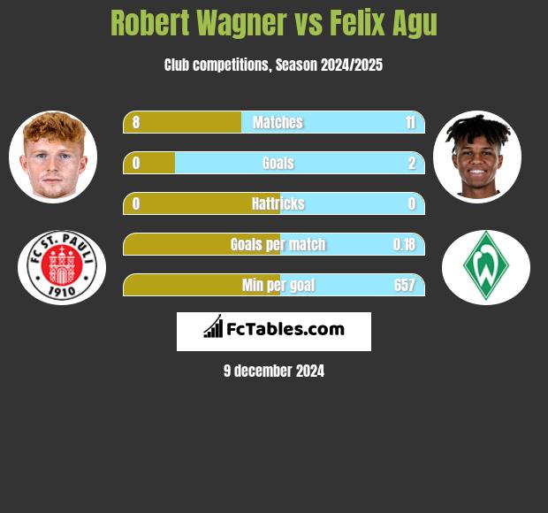 Robert Wagner vs Felix Agu h2h player stats