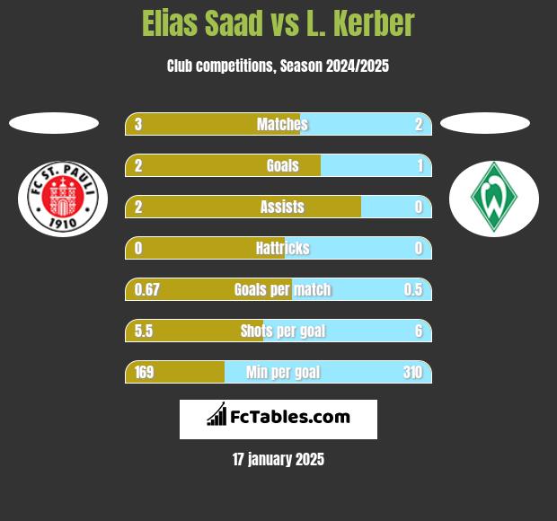 Elias Saad vs L. Kerber h2h player stats