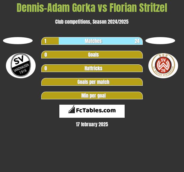 Dennis-Adam Gorka vs Florian Stritzel h2h player stats