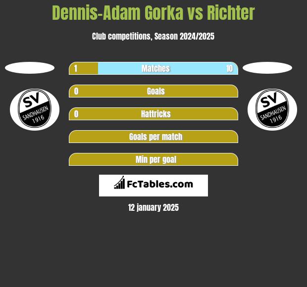 Dennis-Adam Gorka vs Richter h2h player stats