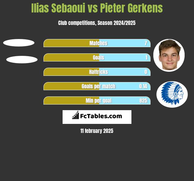 Ilias Sebaoui vs Pieter Gerkens h2h player stats