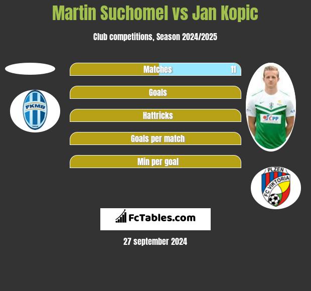 Martin Suchomel vs Jan Kopic h2h player stats