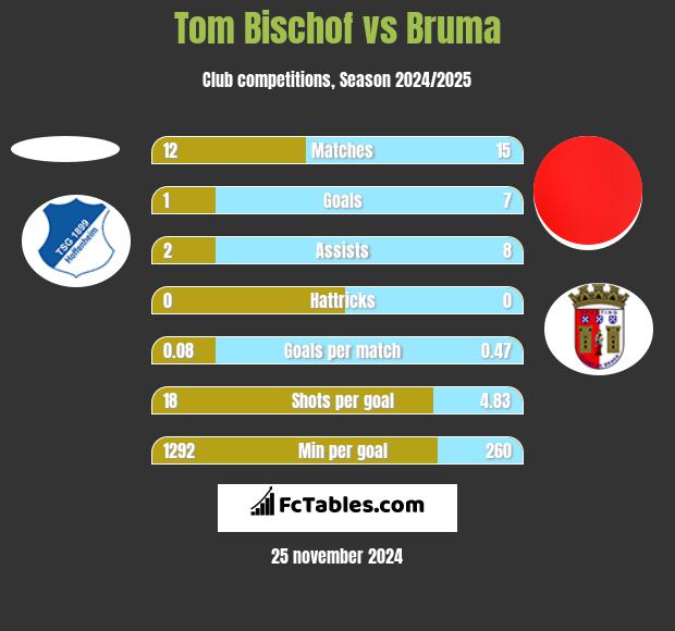 Tom Bischof vs Bruma h2h player stats