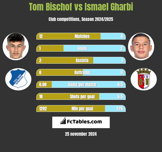 Tom Bischof vs Ismael Gharbi h2h player stats