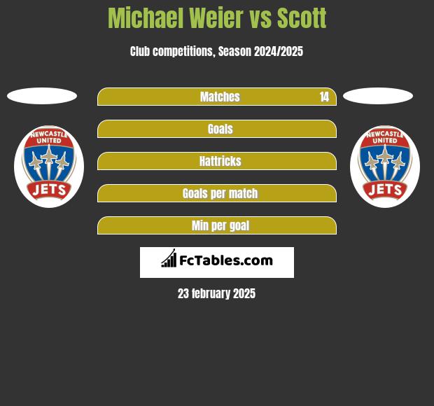 Michael Weier vs Scott h2h player stats