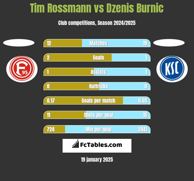 Tim Rossmann vs Dzenis Burnic h2h player stats