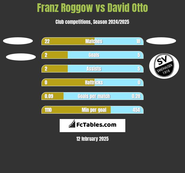 Franz Roggow vs David Otto h2h player stats